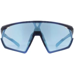 Adidas Shield^Sunglasses SP0001 91V Frosted Dark Blue Vario Azure Mirror Blue