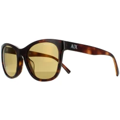Armani Exchange Cat-Eye^Sunglasses AX4105SF 82135A Shiny Havana Gold Mirror