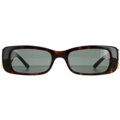 Balenciaga Rectangle^Sunglasses BB0096S 002 Dark Havana Green