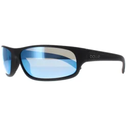 Bolle Polarised|Wrap^Sunglasses Anaconda BS027008 Matte Black Sky Blue Polarized