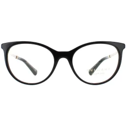 Bvlgari Round|Round^Glasses Frames 4149KB 5195 Black Gold Red 52mm Womens
