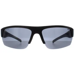Caterpillar Polarised|Semi Rimless^Sunglasses CTS-8022 104P Matte Black Solid Smoke Polarized