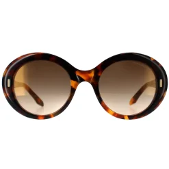 Cutler and Gross Oval^Sunglasses 1327 002 Yellow Tortoiseshell Brown