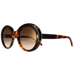 Cutler and Gross Oval^Sunglasses 1327 002 Yellow Tortoiseshell Brown