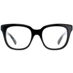 Gucci Square|Gucci^Glasses Frames GG1173O 001 Shiny Solid Black Women