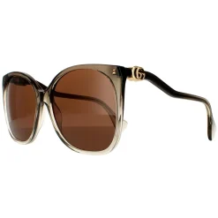 Gucci Rectangle^Sunglasses GG1010S 002 Brown Brown