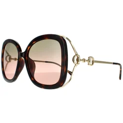 Gucci Rectangle^Sunglasses GG1021S 001 Havana Green