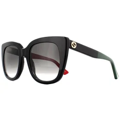 Gucci Gucci|Cat-Eye^Sunglasses GG0163SN 003 Black with Red and Green Brown Gradient