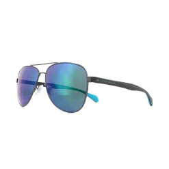 Hugo Boss Aviator|Hugo Boss^Sunglasses BOSS 1077/S V81 Z9 Dark Ruthenium & Black Green M