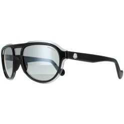 Moncler Moncler^Sunglasses ML0055 01C Shiny Black Grey Mirror