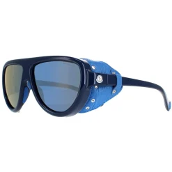 Moncler Moncler^Sunglasses ML0089 90D Blue Leather Gold Mirror