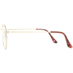 Montana Round|Round^Reading Glasses HBLF54-A Gold Blue Light Block +3.00