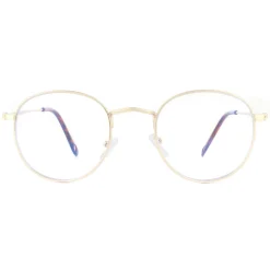 Montana Round|Round^Reading Glasses HBLF54-A Gold Blue Light Block +2.00