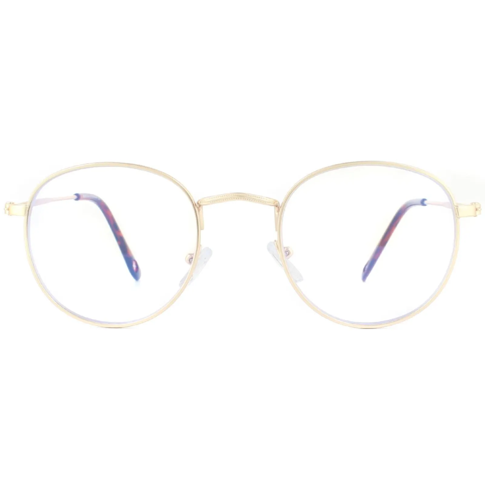 Montana Round|Round^Reading Glasses HBLF54-A Gold Blue Light Block +2.00