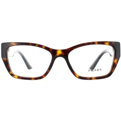 Prada Rectangle|Prada^Glasses Frames PR11YV 2AU1O1 Dark Havana Women