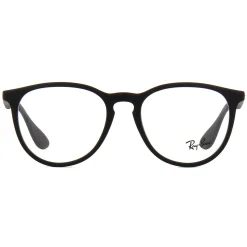 Ray-Ban Round|Round^Glasses Frames 7046 5364 Rubberised Black Clear