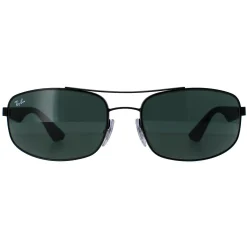 Ray-Ban Rectangle^Sunglasses 3527 006/71 Matt Black Grey Green