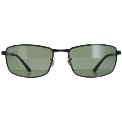 Ray-Ban Polarised|Ray-Ban^Sunglasses 3498 002/9A Black Polarized Green