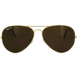 Ray-Ban Polarised|Ray-Ban^Sunglasses Aviator 3025 001/57 Gold Brown Polarized
