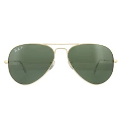 Ray-Ban Polarised|Ray-Ban^Sunglasses Aviator 3025 001/58 Gold Polarized 55mm
