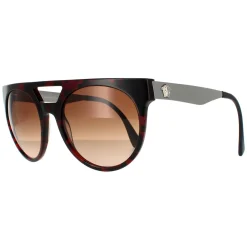 Versace Versace|Round^Sunglasses VE4339 525013 Red Havana Blue Brown Gradient